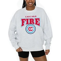 Women's Gameday Couture  Ash Chicago Fire Pitch Pride Pullover Sweatshirt