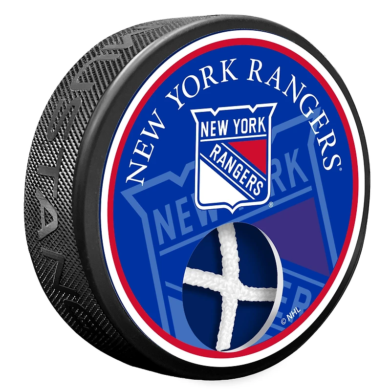 New York Rangers NHL Game Used Net and Puck