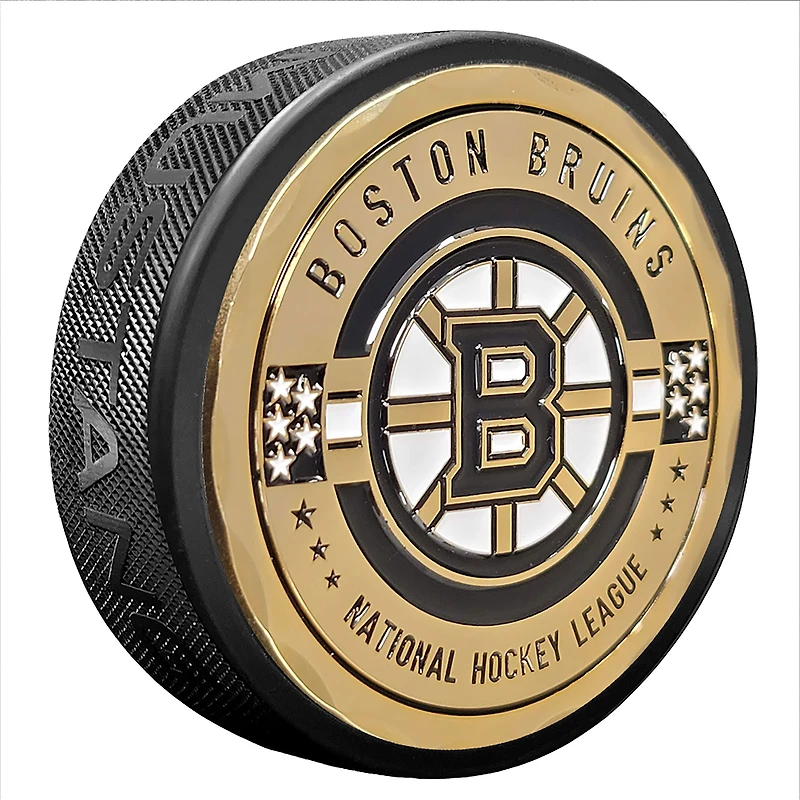 Boston Bruins Stars and Stripes Medallion Puck