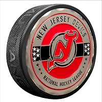 New Jersey Devils Stars and Stripes Medallion Puck