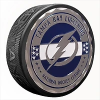Tampa Bay Lightning Stars and Stripes Medallion Puck