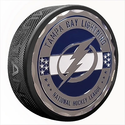 Tampa Bay Lightning Stars and Stripes Medallion Puck