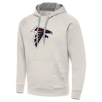 Men's Antigua Cream Atlanta Falcons Victory Raglan Pullover Hoodie