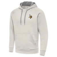 Men's Antigua Cream Minnesota Vikings Victory Raglan Pullover Hoodie