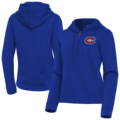 Women's Antigua Montreal Canadiens Contemporary Quarter-Zip Hoodie