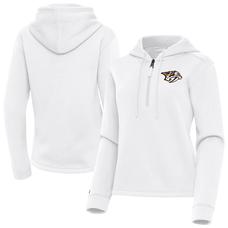 Women's Antigua Nashville Predators Contemporary Quarter-Zip Hoodie