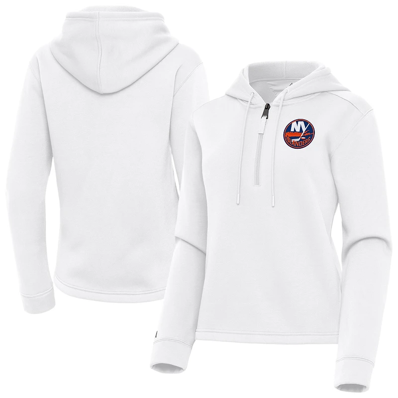 Women's Antigua New York Islanders Contemporary Quarter-Zip Hoodie