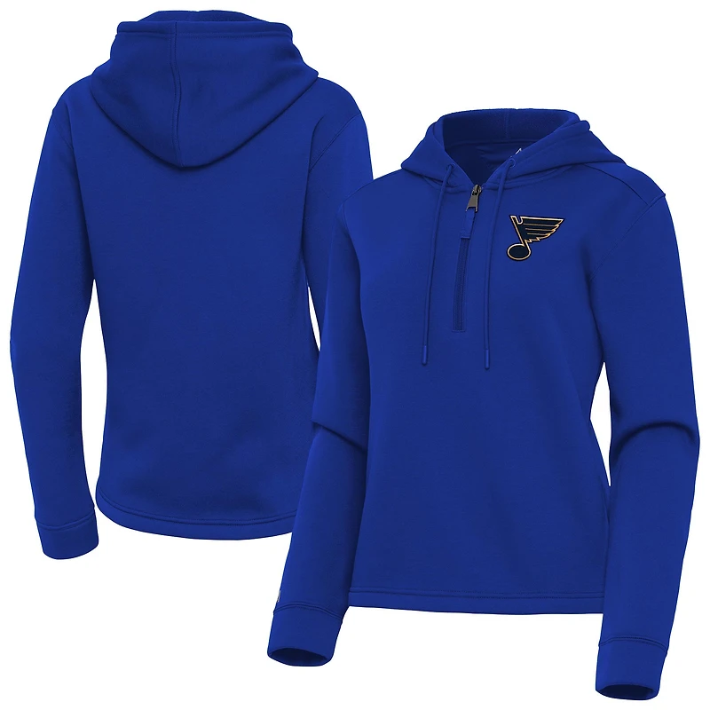 Women's Antigua St. Louis Blues Contemporary Quarter-Zip Hoodie
