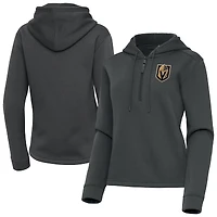 Women's Antigua  Gray Vegas Golden Knights Contemporary Quarter-Zip Hoodie