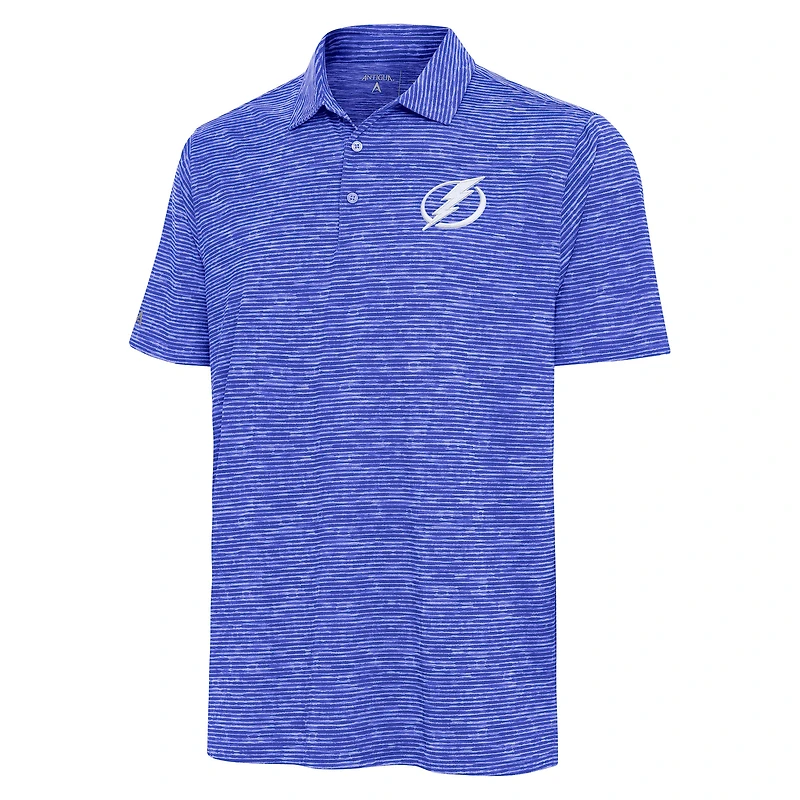 Men's Antigua  Heather Royal Tampa Bay Lightning Static Polo