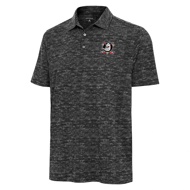 Men's Antigua  Heather Black Anaheim Ducks Static Polo