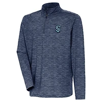 Men's Antigua  Deep Sea Blue Seattle Kraken Determined Quarter-Zip Sweatshirt