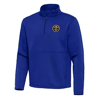 Men's Antigua Blue Denver Nuggets  Twist Quarter-Zip Pullover Top