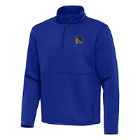 Men's Antigua Royal Golden State Warriors  Twist Quarter-Zip Pullover Top