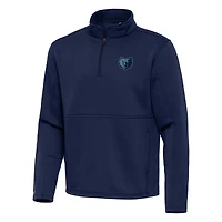 Men's Antigua Navy Memphis Grizzlies  Twist Quarter-Zip Pullover Top