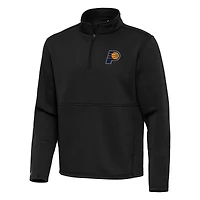 Men's Antigua Black Indiana Pacers  Twist Quarter-Zip Pullover Top