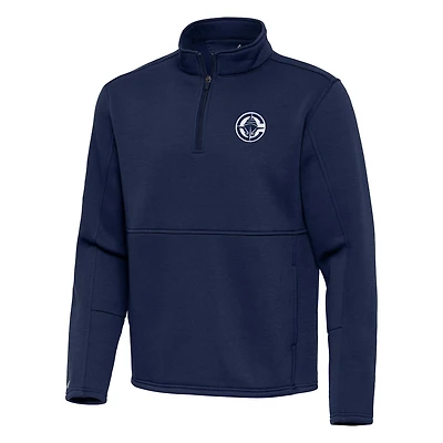 Men's Antigua Navy LA Clippers  Twist Quarter-Zip Pullover Top
