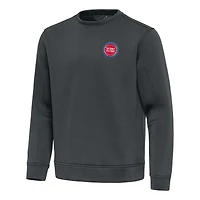 Men's Antigua  Pewter Detroit Pistons Relevant Pullover Sweatshirt