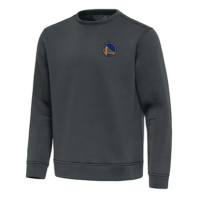 Men's Antigua Pewter Golden State Warriors Relevant Pullover Sweatshirt