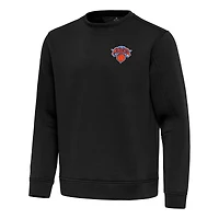 Men's Antigua  Black New York Knicks Relevant Pullover Sweatshirt