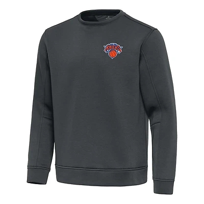 Men's Antigua  Pewter New York Knicks Relevant Pullover Sweatshirt