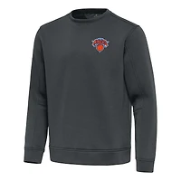 Men's Antigua  Pewter New York Knicks Relevant Pullover Sweatshirt