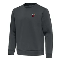 Men's Antigua  Pewter Miami Heat Relevant Pullover Sweatshirt
