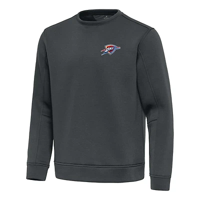 Men's Antigua Pewter Oklahoma City Thunder Relevant Pullover Sweatshirt