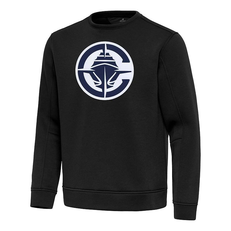 Men's Antigua  Black LA Clippers Relevant Pullover Sweatshirt