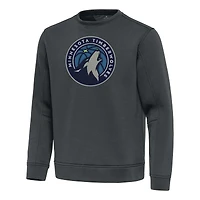 Men's Antigua  Pewter Minnesota Timberwolves Relevant Pullover Sweatshirt
