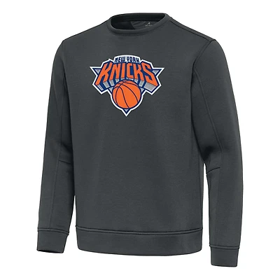 Men's Antigua  Pewter New York Knicks Relevant Pullover Sweatshirt