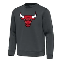 Men's Antigua  Pewter Chicago Bulls Relevant Pullover Sweatshirt