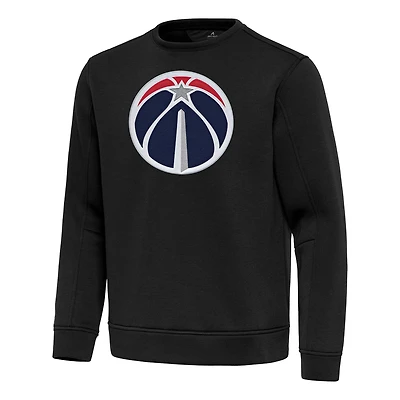 Men's Antigua  Black Washington Wizards Relevant Pullover Sweatshirt