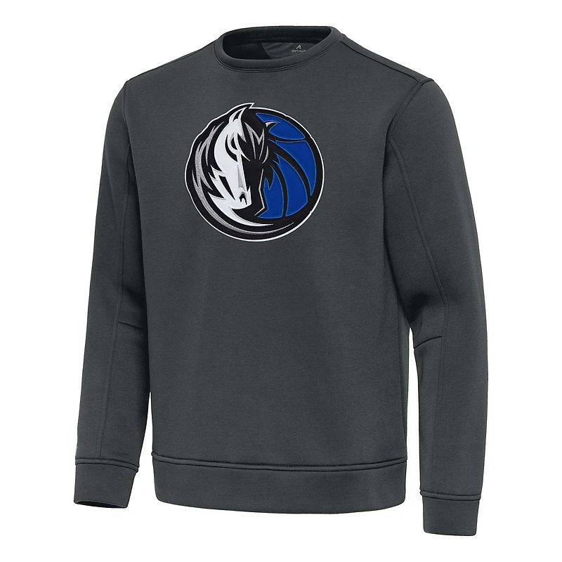 Men's Antigua Pewter Dallas Mavericks Relevant Pullover Sweatshirt