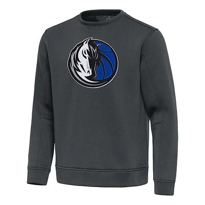Men's Antigua Pewter Dallas Mavericks Relevant Pullover Sweatshirt