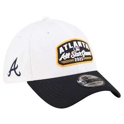 Men's New Era White Atlanta Braves 2025 MLB All-Star Game Patch 39THIRTY Flex Hat