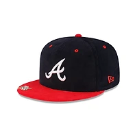 Men's New Era  Navy Atlanta Braves Two-Tone Corduroy ASG Clip 59FIFTY Fitted Hat