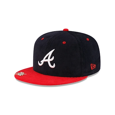 Men's New Era  Navy Atlanta Braves Two-Tone Corduroy ASG Clip 59FIFTY Fitted Hat
