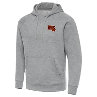 Men's Antigua  Heather Gray Washington Commanders Victory Pullover Hoodie