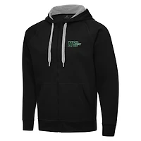 Men's Antigua  Black New York Jets Victory Full-Zip Hoodie