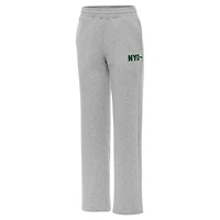 Women's Antigua  Heather Gray New York Jets Victory Sweatpants