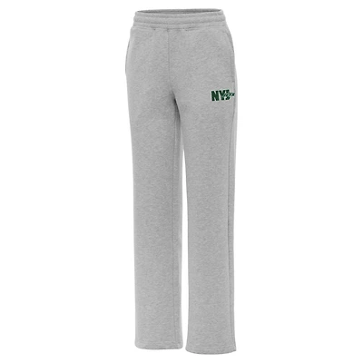 Women's Antigua  Heather Gray New York Jets Victory Sweatpants