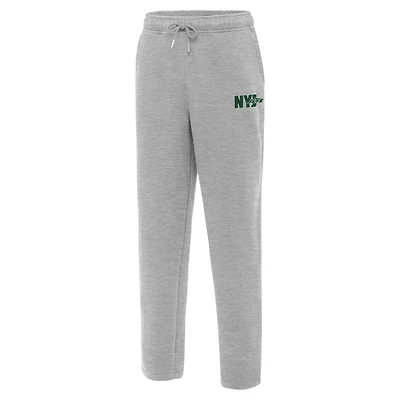 Men's Antigua  Heather Gray New York Jets Victory Sweatpants