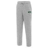 Men's Antigua  Heather Gray New York Jets Victory Sweatpants