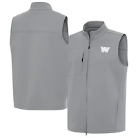 Men's Antigua Gray Washington Commanders Demand Full-Zip Vest