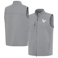 Men's Antigua Gray Houston Texans Demand Full-Zip Vest
