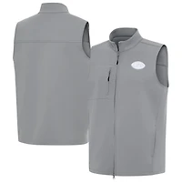 Men's Antigua Gray New York Jets Demand Full-Zip Vest