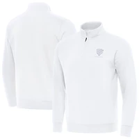Men's Antigua White Chicago Bears Victory Quarter-Zip Top