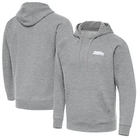 Men's Antigua Heather Gray Seattle Seahawks Victory Pullover Hoodie