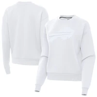 Women's Antigua White Buffalo Bills Victory Pullover Sweatshirt